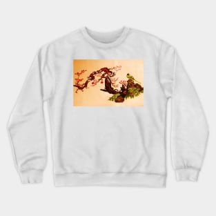 Yellow bird on branch Crewneck Sweatshirt